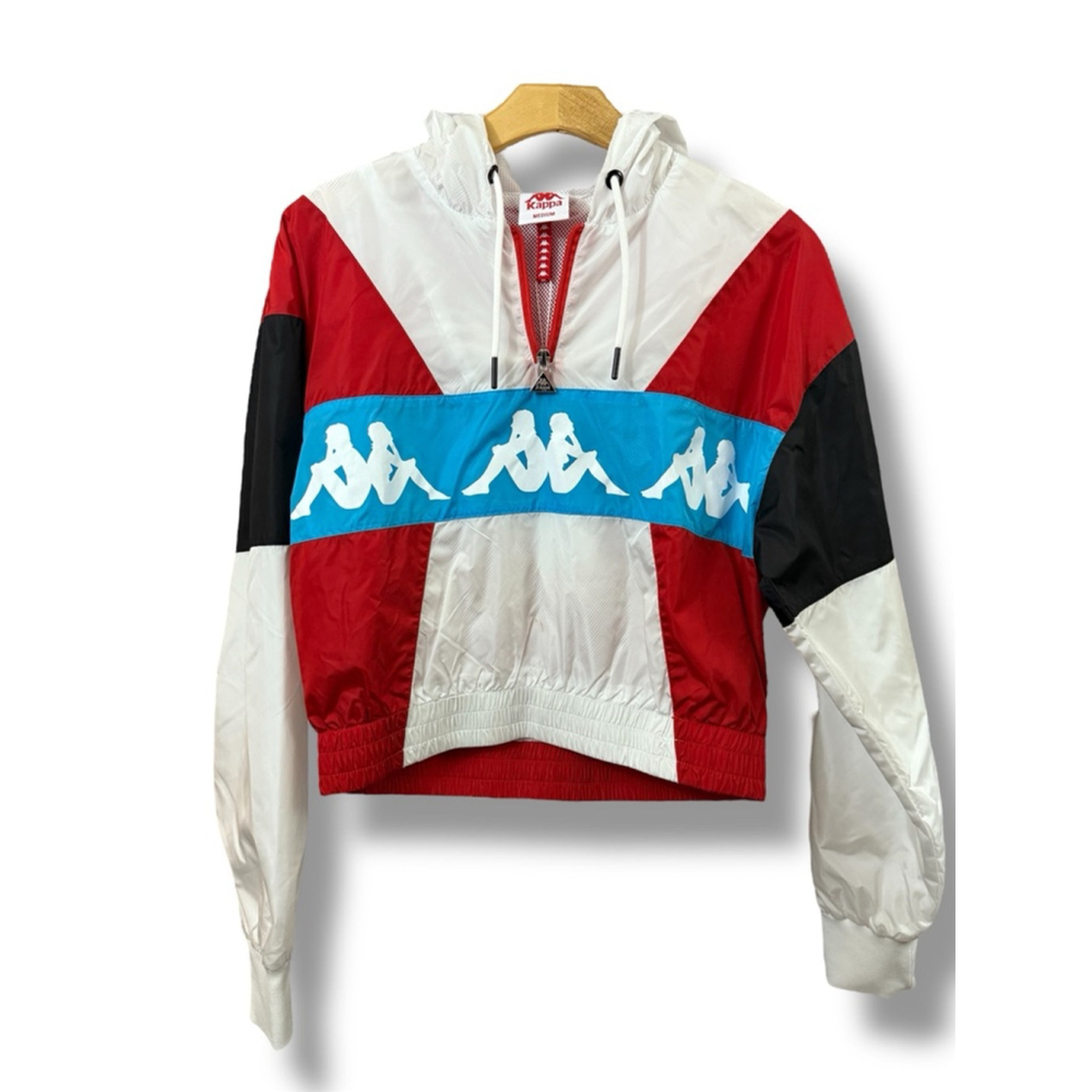KAPPA NWT women’s red, white, and turquoise authentic race clemy